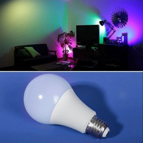 Resim Genel Markalar Led Uzaktan Kumandalı Renk Değiştiren 9w E27 Ampul Rgb 15 Farklı Renk 