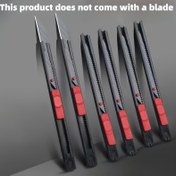 Resim 2 adet Kompakt Yardımcı Bıçaklar Kalın Metal Bıçaklar ile - Kendi Kilidi ile Kilitli, Ergonomik Tutuş, Oyma ve Otomatik Etiketler için İdeal (Bıçaklar Dahil Değil), El Sanatları Araçları | Kompakt Bıçaklar | Ergonomik Tutuş 