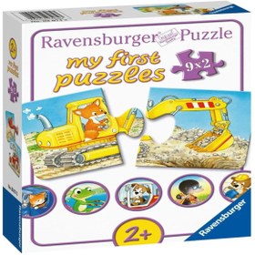Resim Ravensburger 9x2 Parça Puzzle İnşaatçı Hayvanlar 030743 