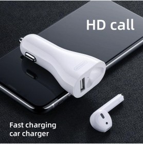 Resim Joyroom Bluetooth Kablosuz Kulaklıklı Araç Şarj Cihazı Jr-cp1 