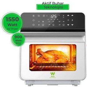 Resim Wiami Airfryer 10.5 L Buharlı Hava Fritözü Beyaz-2023 Yeni Modeli 