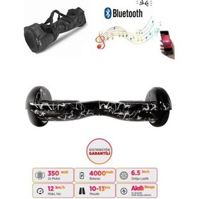 Resim Citymate Elektrikli Kaykay Hoverboard Bluetooth Hoparlörlü 6.5 İnç Grafiti D02 +Çanta 