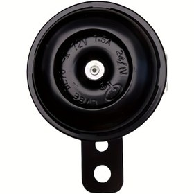 Resim [Müşteri Favorisi] Evrensel Motosiklet Elektrikli 12V 1.5A/48V 60V 72V 0.2A Yuvarlak Siyah Havuz Hava Kornası Motosiklet Yüksek Sesli Disk Hoparlör 105dB, 1'li Paket, Çoğu Scooter/Moped, ATV, Go-Kartlar için 