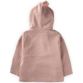 Resim Çift Kat Organik Müslin Çocuk Bornoz 2-9 Yaş Pudra Pembe 24 - 36 Ay 
