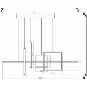 Resim Tra32046 Eco 120 Cm Led Avize Sarkıt Mıxte 