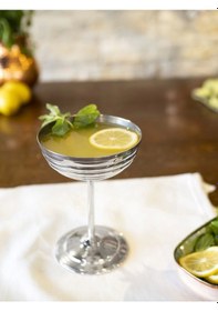 Resim Bakır Kadeh Dilimli Model Gümüş Renk 2'li 