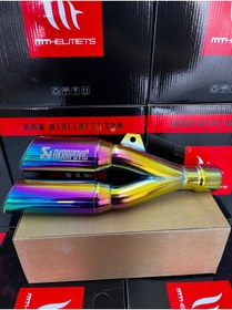 Resim Akrapovic yanık çift çıkış egzoz 358 