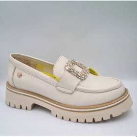 Resim Mammamia D25ya-3855 Krema Renk Hakiki Deri Kadın Casual Ayakkabı Krem 