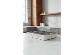 Resim Atbyhome Valverdi - 6'lı 13 Parça Plastik Kahvaltılık Kahvaltı Seti Sunum Seti Gri Görünüm 