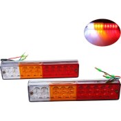 Resim 2xtruck Römork Karavan Ute Tekne 20 LED Kuyruk Durdurma Ters Gösterge Işığı 12/24V (Yurt Dışından) 