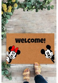 Resim Welcome, Mickey Mouse, Iç Ve Dış Kapı Önü Paspası 