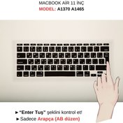 Resim Mcstorey Arapça Klavye Macbook Air Kılıf 11 Inç A1370 A1465 Uk Enter Ile Uyumlu 