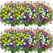 Resim 10 Paket Karışık Renk Eukaliptüs ve Kameria Yapay Çiçekler - UV Dayanıklı Plastik, Canlı Dış Mekan Dekoru Bahçe, Bahçe, Veranda, İç/Dış Kullanım İçin, Düğünler ve Nişanlar İçin Mükemmel, İç Mekan Çiçekleri | Canlı Yapay Çiçekler | Dayanıklı Plastik 