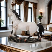 Resim Ev ve Ofis Dekoru için 1 adet Vintage Reçine At Heykeli, Equestrian Figür, Çok Yönlü İç/Dış Mekan Heykeli, Oturma Odası, Yatak Odası, Çalışma Odası için İdeal - Elektrik Gerektirmez 