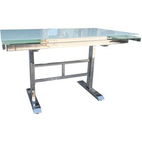 Resim Masa JAPON ayak model Metal transmisyon çelik nikelaj Yan Açılır Temper cam Ahşap kutuda El Yapım 