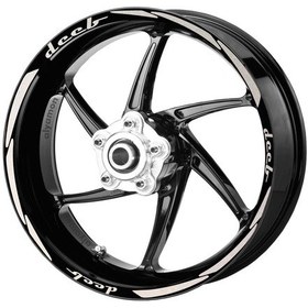 Resim Deeb Motosiklet Jant Şeridi Universal Beyaz Beyaz Model S N11.34812 