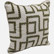 Resim Elegance Brode Kare 45x45 cm Minderler Yeşil 