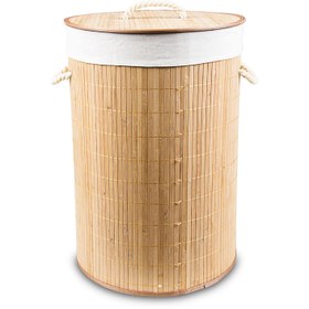 Resim Linens Estera Yuvarlak Çamaşır Sepeti Naturel 