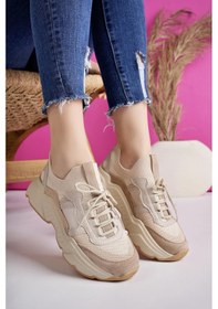 Resim Muggo Sepho Garantili Günlük Yürüyüş Koşu Yüksek Taban Rahat Kadın Sneaker Spor Ayakkabı 001 