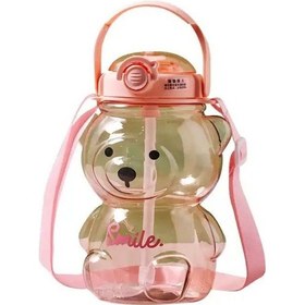 Resim 1200 Ml Smile Minnoş Desenli Ayıcık Model Su Matarası Yavrulu Su Şişesi Suluk Ve Matara Bpa Free Pem Diğer 