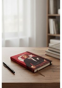 Resim 2026 Atatürk Ajanda Premium Sert Kapak Özel Baskı 17x24 Cm Lastikli Ajanda Atatürk Kapaklı Kırmızı Ofs907ata 