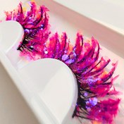 Resim Özel Tatil Edisyonu: Cesur & Göz Kamaştırıcı Renkli Payetli Sahte Kirpikler - Kalın, Karışık Stil D-Kıvrım, 10-25mm Uzunluk, Tatil Aktivitesi, Kirpik 