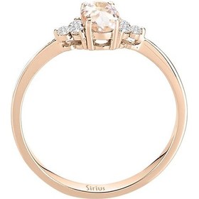 Resim Sirius Pırlanta Ve Oval Morganite Taşlı Saga Yüzük 0817R0273 