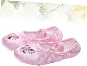 Resim KOMBIUDA Jimnastik Yoga Ayakkabıları Sivri Ayakkabı Terlik Tek Bale Ayakkabıları Pointe Ayakkabı Terlik Bale Terlikleri Bale Antrenman Ayakkabısı Sivri Uçlu Ayakkabı Kore Versiyonu Çocuk 