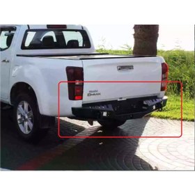 Resim Isuzu D-Max Mat Siyah 2015 + Uyumlu Aqm4wd Isuzu Dmax Arka Çelik Tampon 