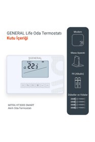 Resim GENERAL Life Mitra HT300s Rf Smart Kablosuz Wi-fi Akıllı Günlük Ve Haftalık Programlanabilir Oda Termostatı 