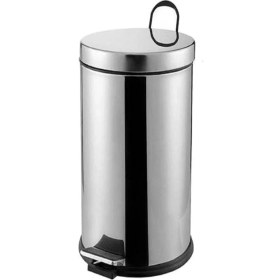 Resim Paslanmaz Çelik Banyo Çöp Kovası 3 Lt / Tuvalet Çöp Kovası Krom 3 Lt 