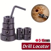 Resim 8 adet Ahşap İşleme Matkabı Lokatörü 3-16mm Şaft Derinlik Durdurma Yüzük Pozisyoner Matkap Ahşap Matkap ile Altıgen Anahtar Bit Aracı 