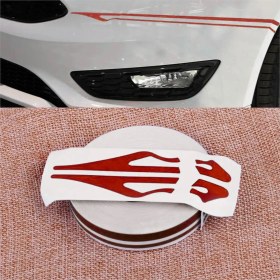 Resim Mega Oto Market 12mm Çift Şerit Kırmızı Folyo Yapışkan Bant Araba Gövde Şerit Kaplama 