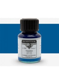 Resim Rohrer&klingner Kaligrafi Mürekkebi Zeichentusche 29-airbrush-fırça-divit-boyama 50ml-703-cyan Blue Çok Renkli 