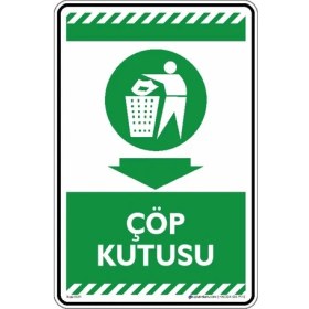 Resim İsg Tabelam 25x35cm/kompozit/Çöp Kutusu Aşağı Ok 