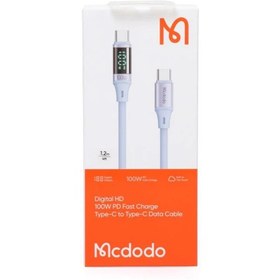 Resim Mcdodo CA-1942 Typec-Typec 100W Hızlı Data Şarj Kablo 1.2m - Mavi 
