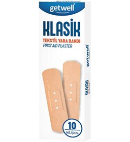 Resim Klasik Tekstil Yara Bandı 10'lu 5 Adet 