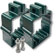 Resim Hepta Collection Zidi Plastik Panel Çit 50x50 MM Profil Kelepçe - Somun Cıvatalı (386 Adet) (Yeşil) 