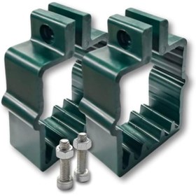 Resim Hepta Collection Zidi Plastik Panel Çit 50x50 MM Profil Kelepçe - Somun Cıvatalı (386 Adet) (Yeşil) 