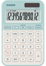Resim Casio Ms-20yc-lg-w-dp Hesap Makinesi Desktop Gri - Siyah 