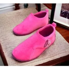 Resim Tek Renk Kız Çocuk Panduf Koyu Pembe Koyu Pembe 