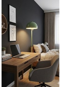 Resim Toms Yeşil Lambader Modern Dekoratif Metal Tasarım Şık Yerde... Yeşil 