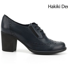 Resim Gönderi R Kadın Lacivert Antik Bağcıklı Orta Kalın Topuklu Hakiki Deri Oxford Ayakkabı Gdza13424040 Lacivert 