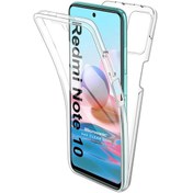 Resim Microsonic Xiaomi Redmi Note 10s Kılıf 6 Tarafı Tam Full Koruma 360 Clear Soft Şeffaf 