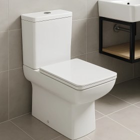 Resim Newarc Power Duvara Sıfır Klozet Takım POW.K022,Power Duroplast Yavaş Kapak 