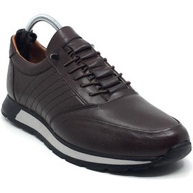 Resim Taşpınar %100 Hakiki Deri Erkek Günlük Lastik Bağcıklı Büyük Numara Ayakkabı 45-48 Kahverengi 