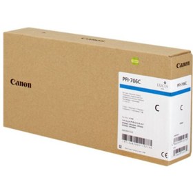 Resim Canon ® PFI-706 C (Cyan) Mavi Plotter Orijinal Mürekkep Kartuş 700 ml. (6682B001) 