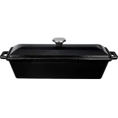 Resim Lidyahan Store Döküm Ekmek Kabı/terrine, 11X29 Cm, Siyah 