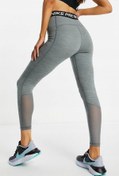 Resim Nike Pro 365 High Rise 7/8 Leggings Yüksek Belli Toparlayıcı Gri Tayt 