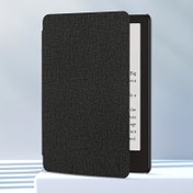 Resim Kindle Paperwhite için Ultra-İnce Kumaş Kılıf - Hafif Suni Deri Akıllı Kapak Otomatik Uyku/Bilgi Fonksiyonu ile, E-Okuyucu Uyumlu, Siyah, E-Okuyucu Kılıfı | Şık Kılıf | Dayanıklı Kapak 